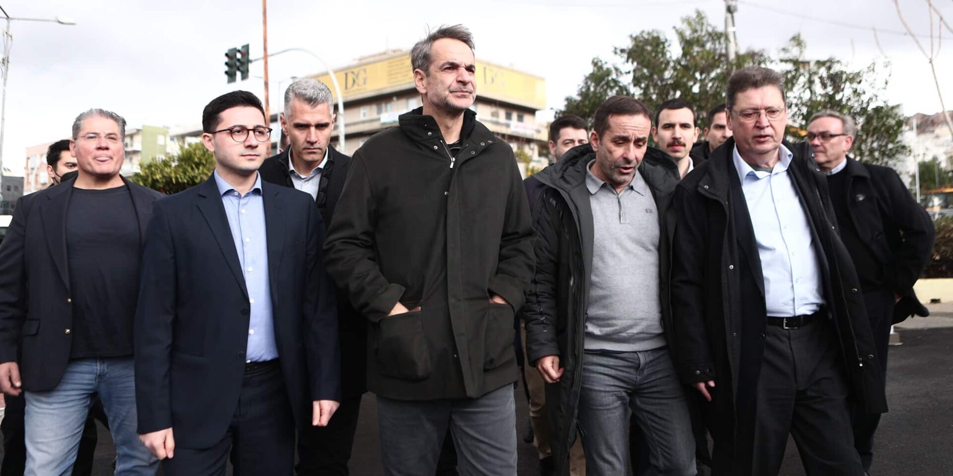 Ο Κυριάκος Μητσοτάκης στο Γαλάτσι