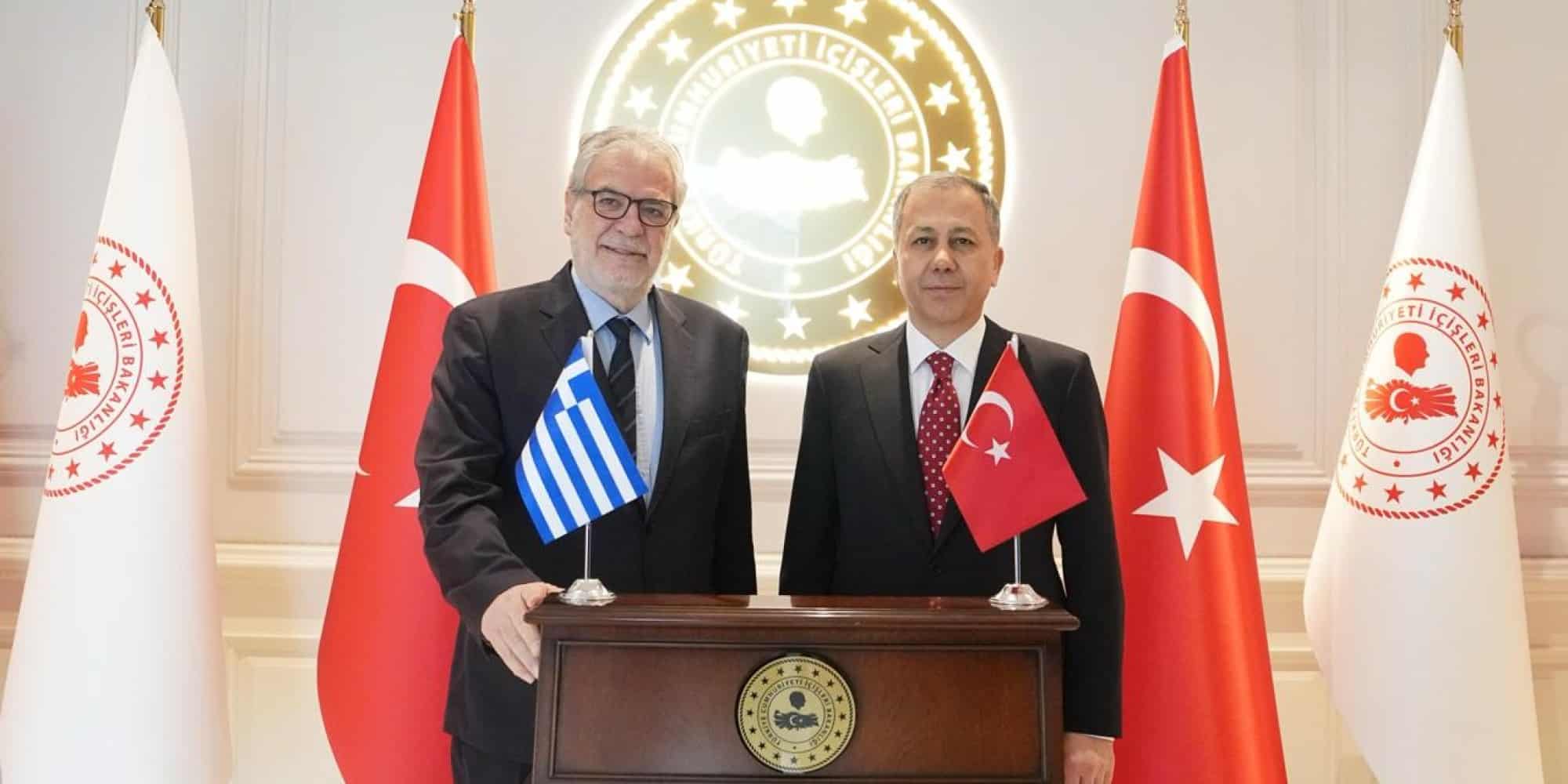 Ο Χρήστος Στυλιανίδης με τον υπουργό Εσωτερικών της Τουρκίας