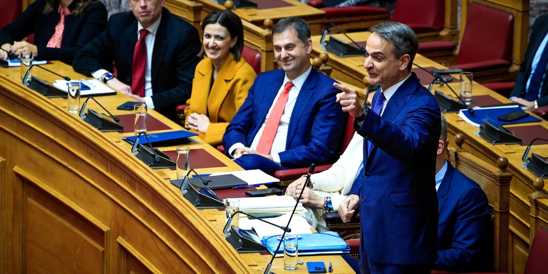 Ο Κυριάκος Μητσοτάκης στην Ολομέλεια της Βουλής