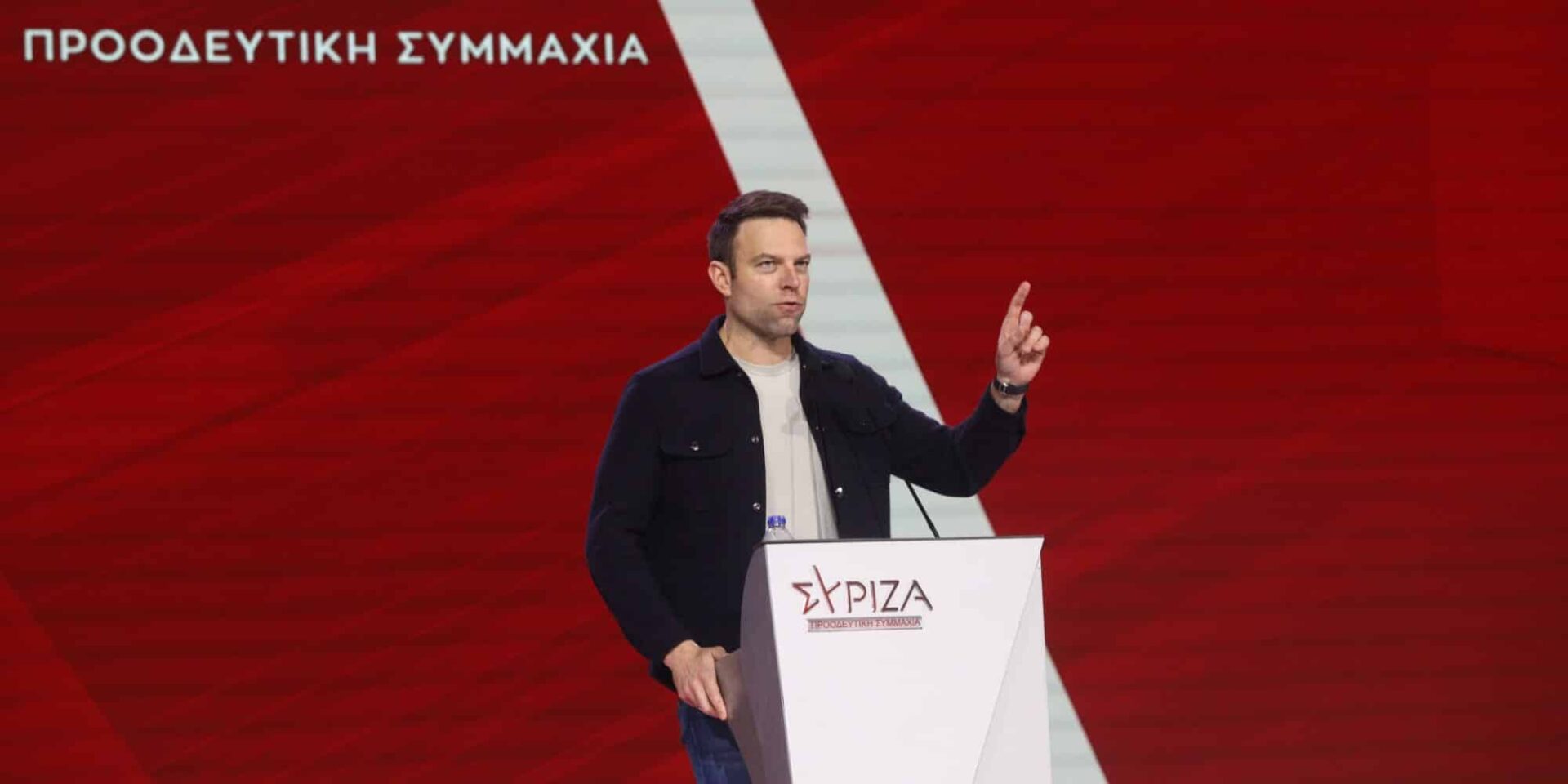 Ο Στέφανος Κασσελάκης στο συνέδριο του ΣΥΡΙΖΑ