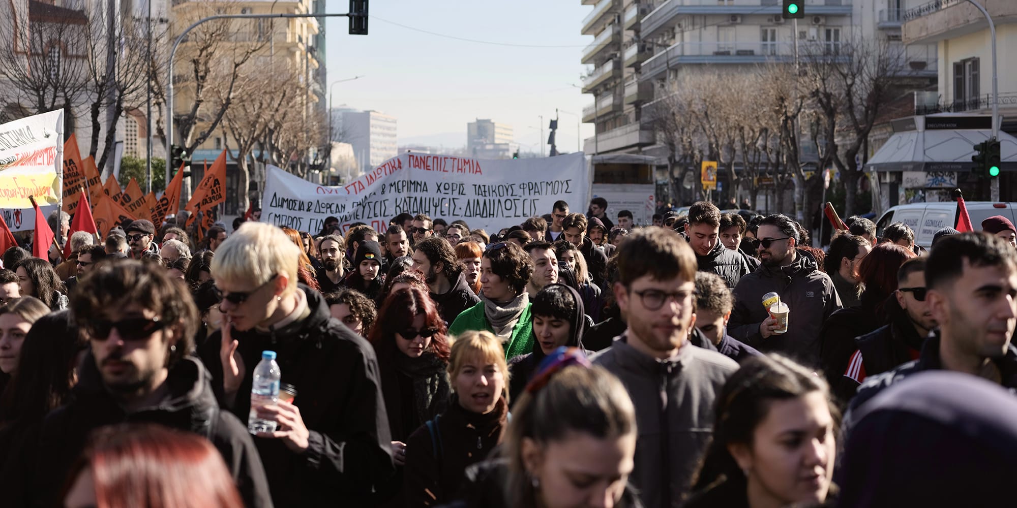 Πορεία μαθητών και καθηγητών στη Θεσσαλονίκη