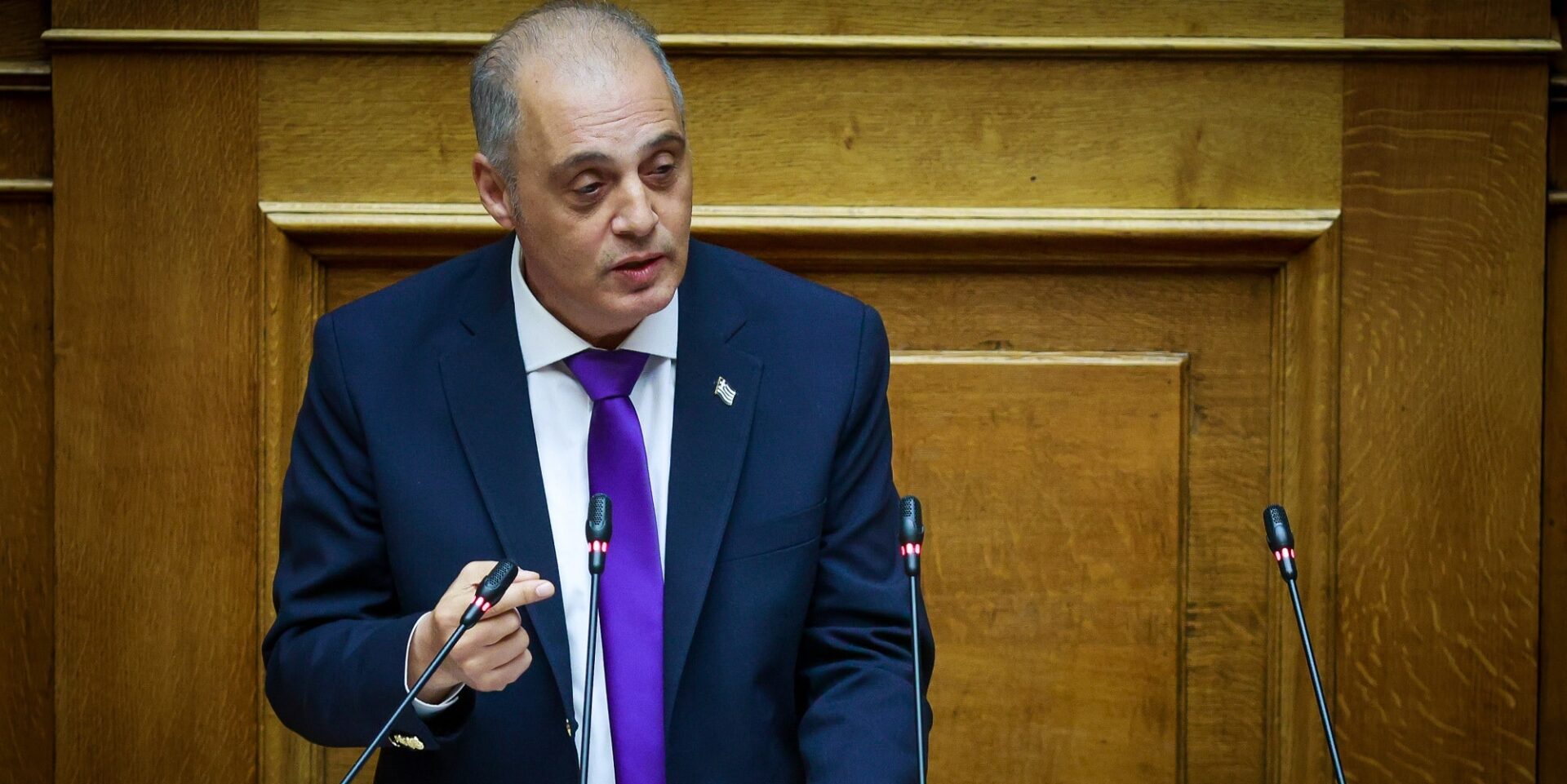 Ο Κυριάκος Βελόπουλος στη Βουλή