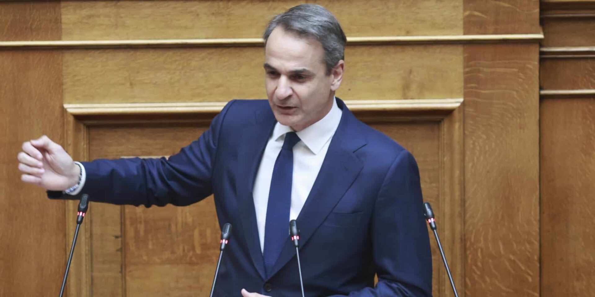 Ο Κυριάκος Μητσοτάκης στην Ολομέλεια της Βουλής