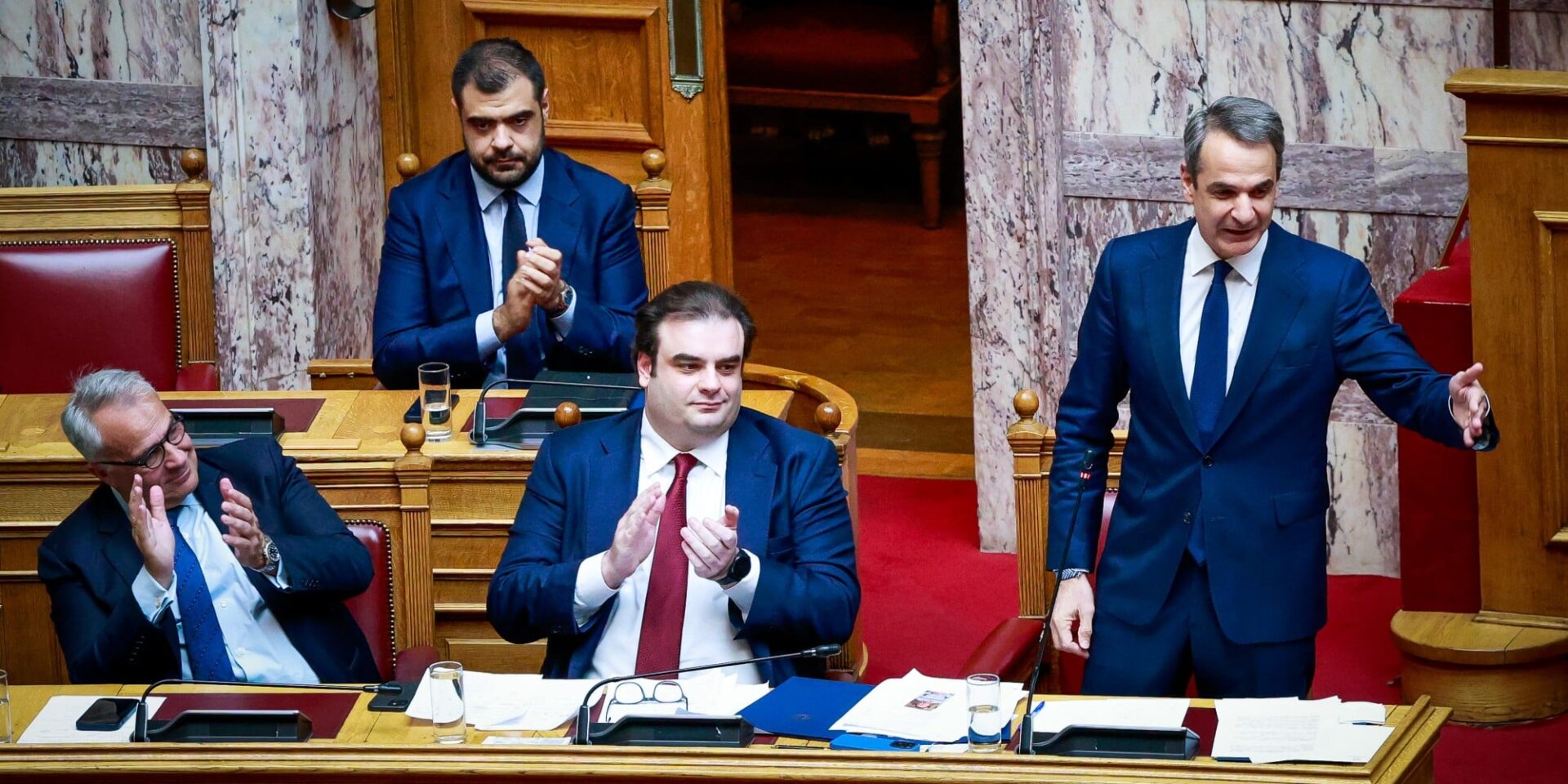Ο Κυριάκος Μητσοτάκης στην Ολομέλεια της Βουλής