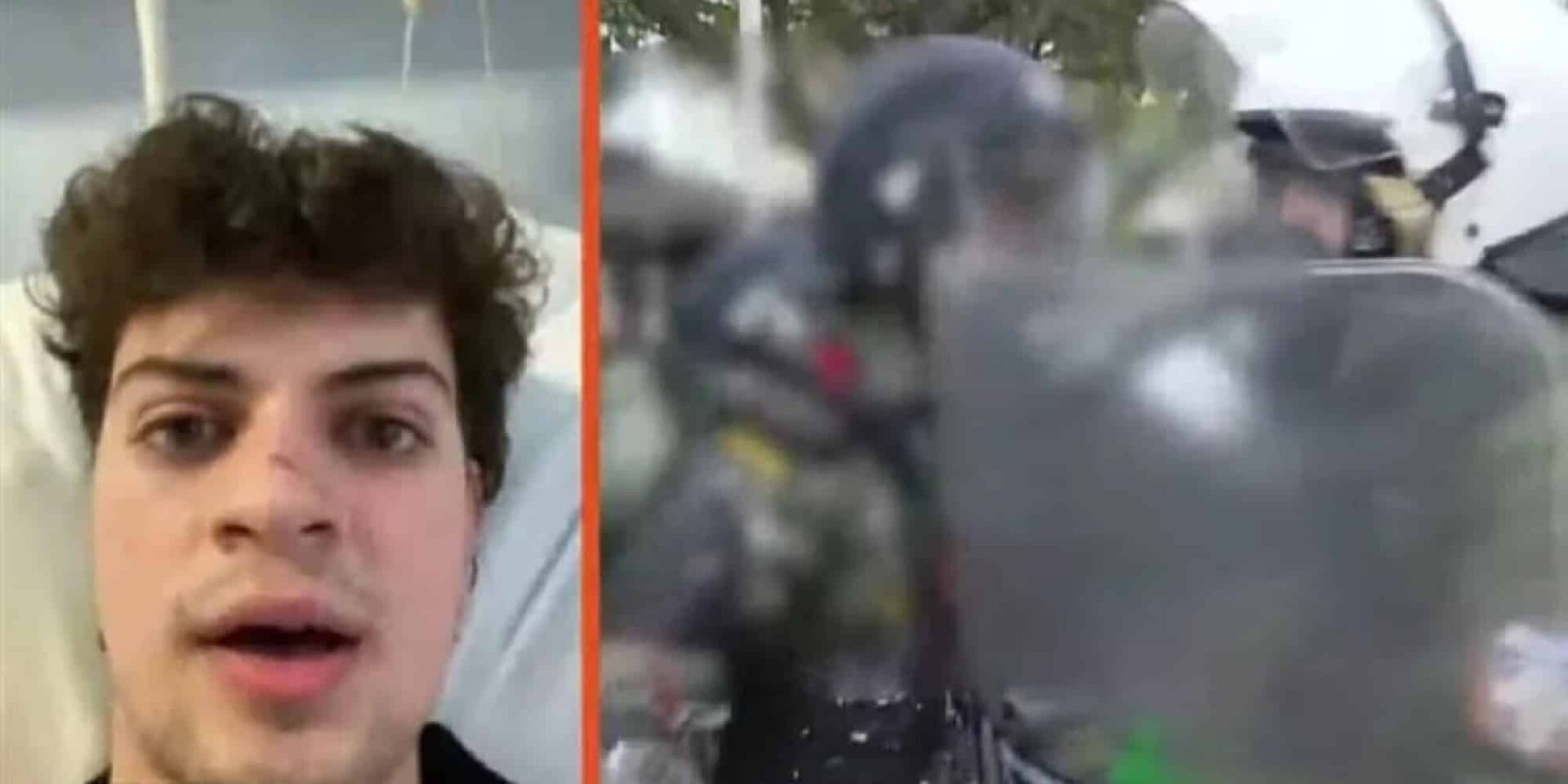 Φοιτητής καταγγέλει αστυνομική βία στην πορεία για τα Τέμπη