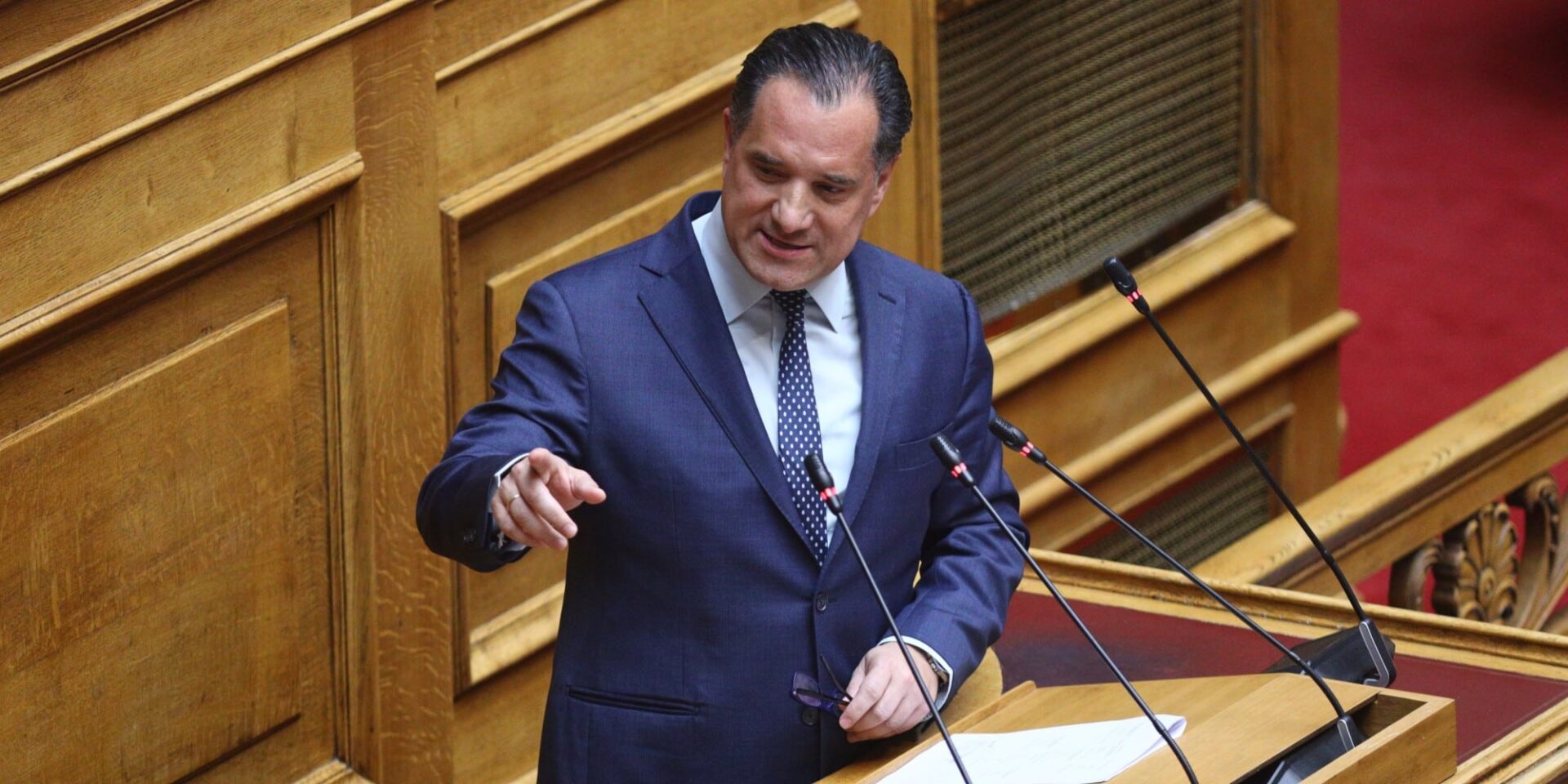 Ο Άδωνις Γεωργιάδης στη Βουλή