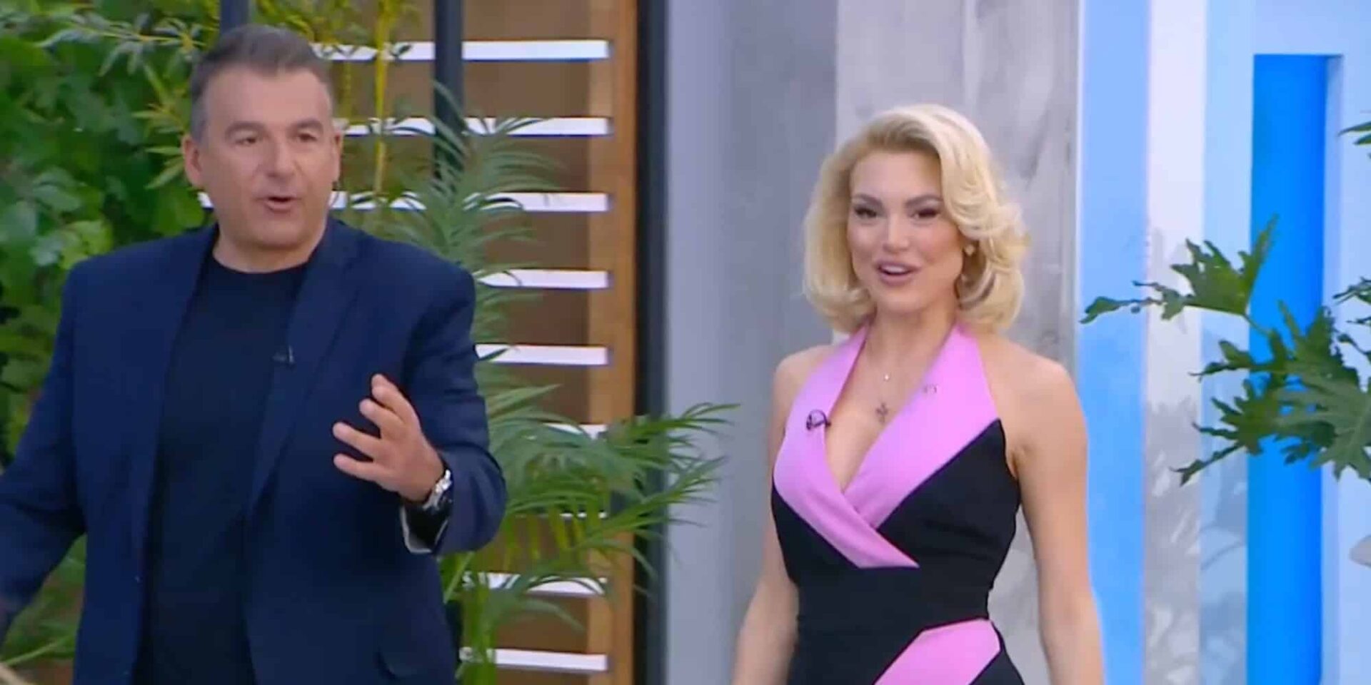 Ο Γιώργος Λιάγκας με την Αλεξάνδρα Παναγιώταρου