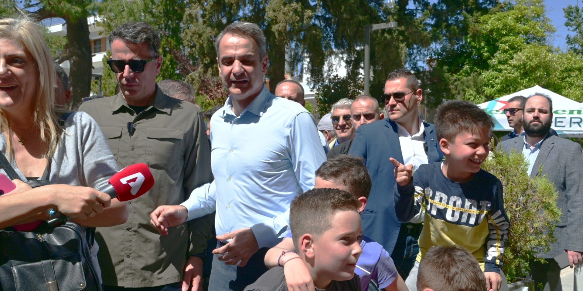 Ο Κυριάκος Μητσοτάκης βρέθηκε στο Μοσχάτο