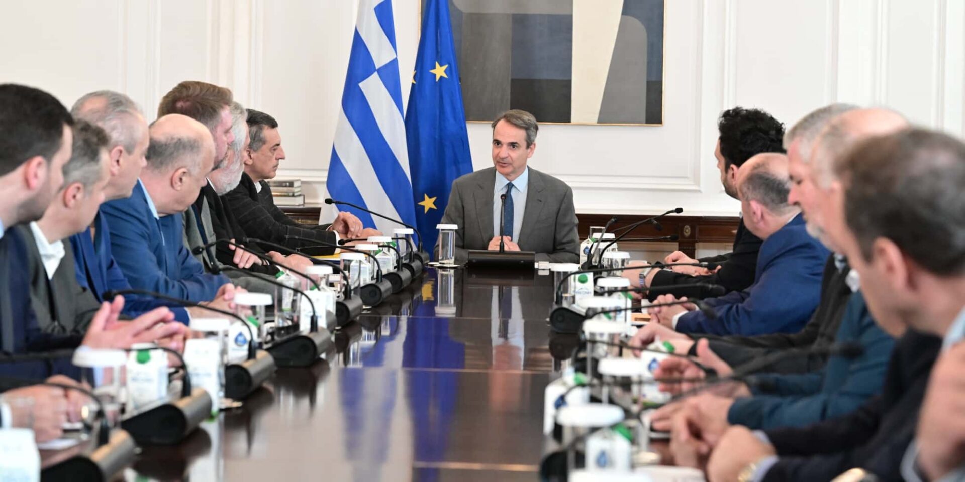 Μητσοτάκης και αγρότες Θεσσαλίας