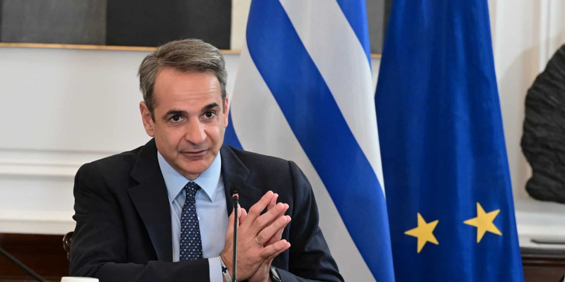 Ο Κυριάκος Μητσοτάκης στο υπουργικό