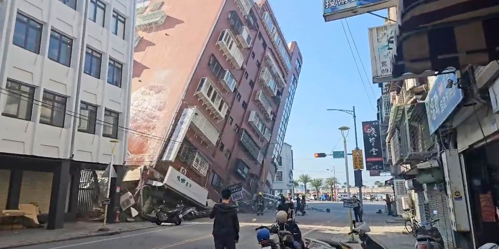 Εικόνα από τον σεισμό στην Ταϊβάν
