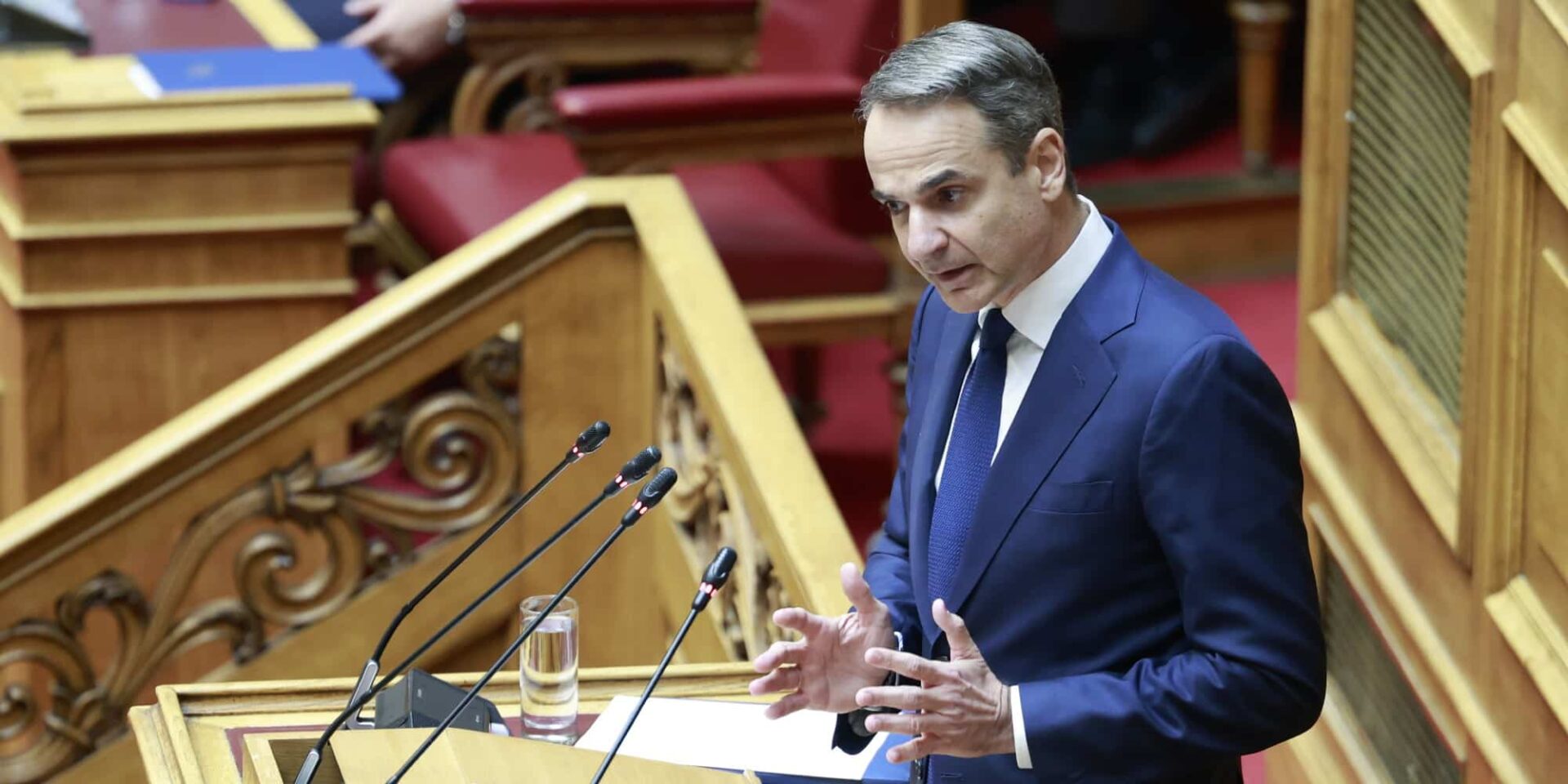 Ο Κυριάκος Μητσοτάκης στη Βουλή