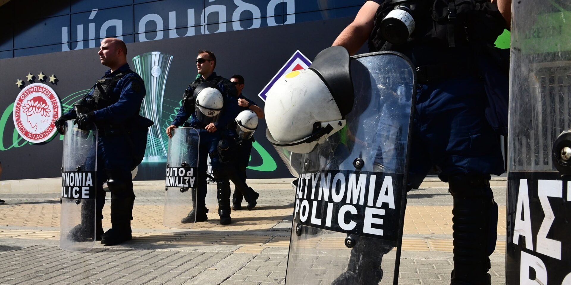 Αστυνομικοί στο γήπεδο της ΑΕΚ για τον τελικό του Conference League