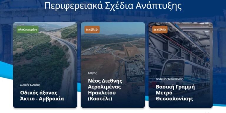 erga.gov.gr: Πλατφόρμα ενημέρωσης για την πρόοδο όλων των δημόσιων έργων που συντελούνται στη χώρα
