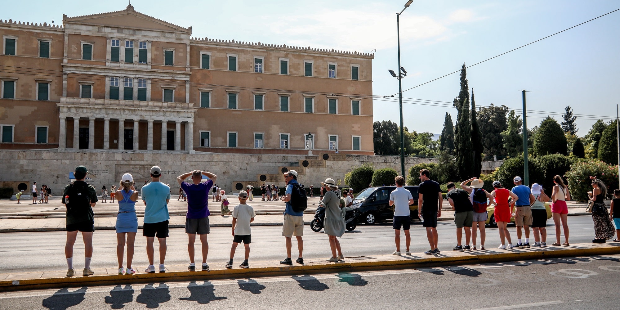 Τουρίστες στο κέντρο της Αθήνας