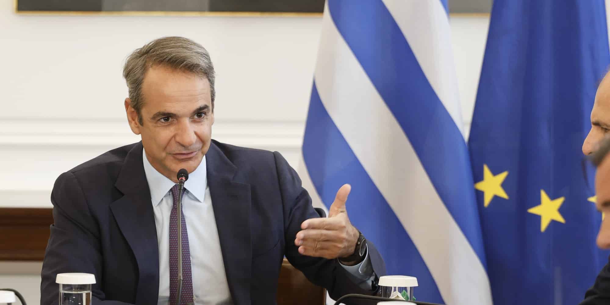 Ο Κυριάκος Μητσοτάκης στο υπουργικό