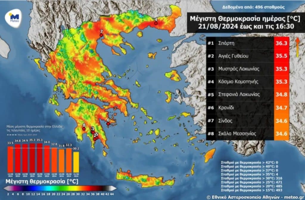 Meteo: Σήμερα ήταν η πιο δροσερή ημέρα των τελευταίων 46 ημερών! (εικόνα)