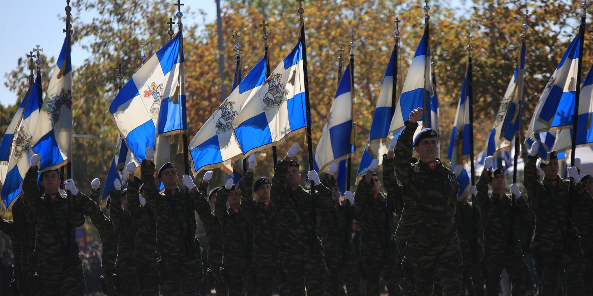 Στρατιώτες στην παρέλαση της Θεσσαλονίκης